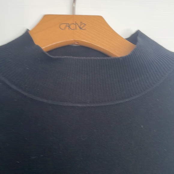 Cache black mock turtleneck with rhinestones on shoulders size medium. - Picture 4 of 6